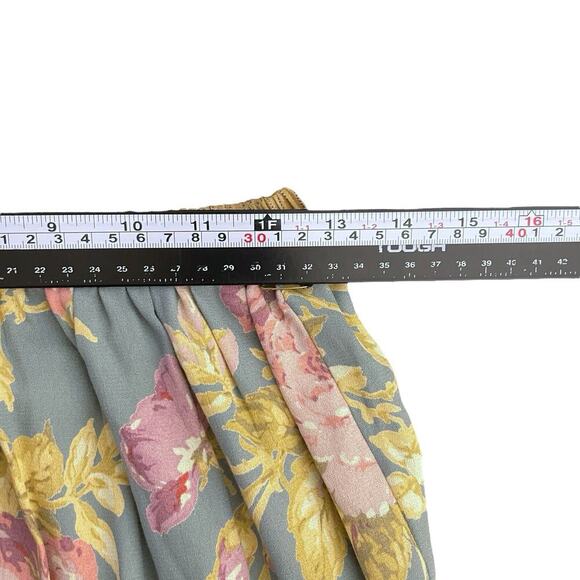 NWT Vintage Carole Little Wide Leg Pull On Pant Women 10 Tuilleries Floral Rayon - Picture 5 of 10